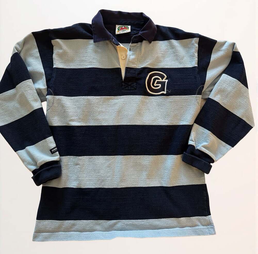 Vintage Georgetown Rugby Shirt Barbarian Sz L Rare